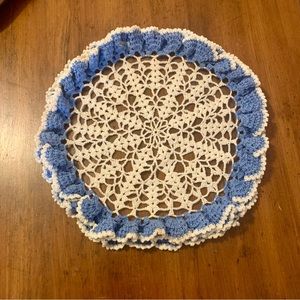 12” Handcrafted Doily~vintage~handmade~farmhouse~granny decor-cottage decor